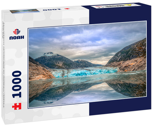 Mountains landscape in Juneau, Alaska with fog