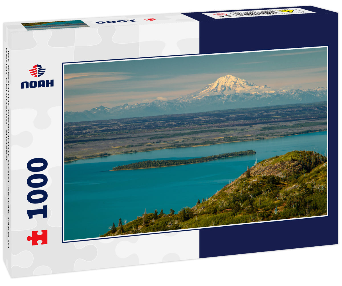 Mt Redoubt viewpoint from Skilak lake in Kenai Peninsula, Alaska