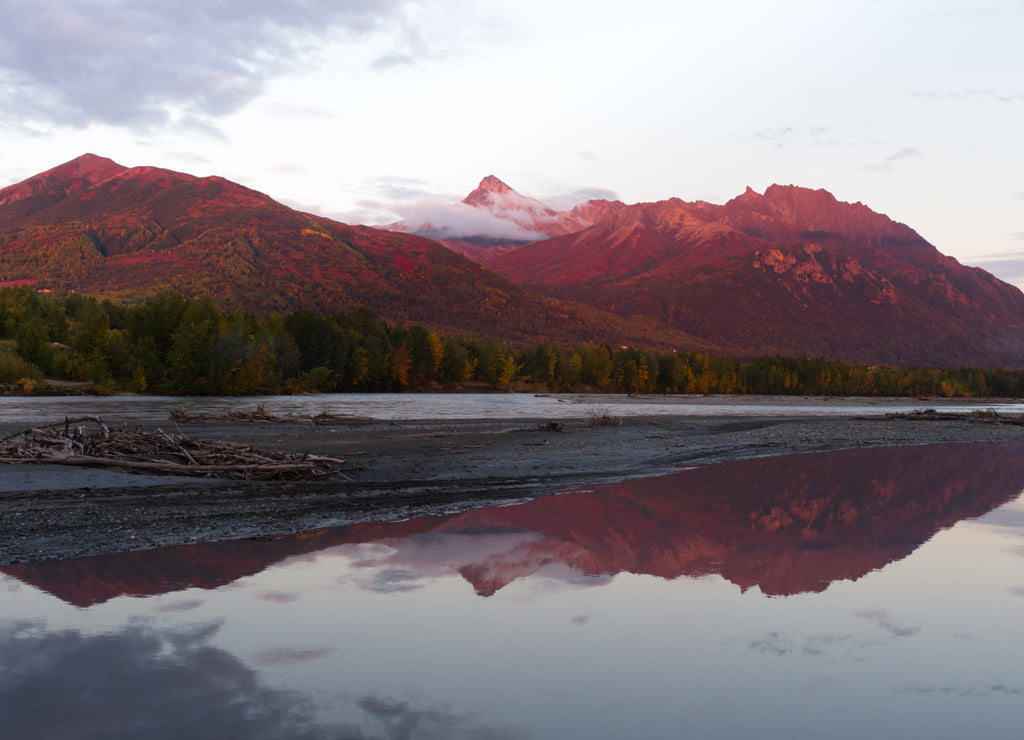 Lazy Mountain Matanuska-Susitna Borough Alaska United States Sunset