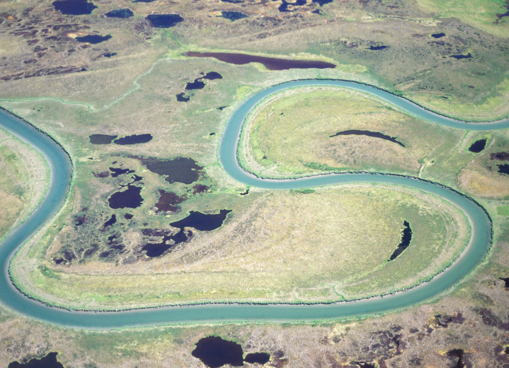 North America, USA, Alaska, ANWR Tundra landscape on north slope of ANWR