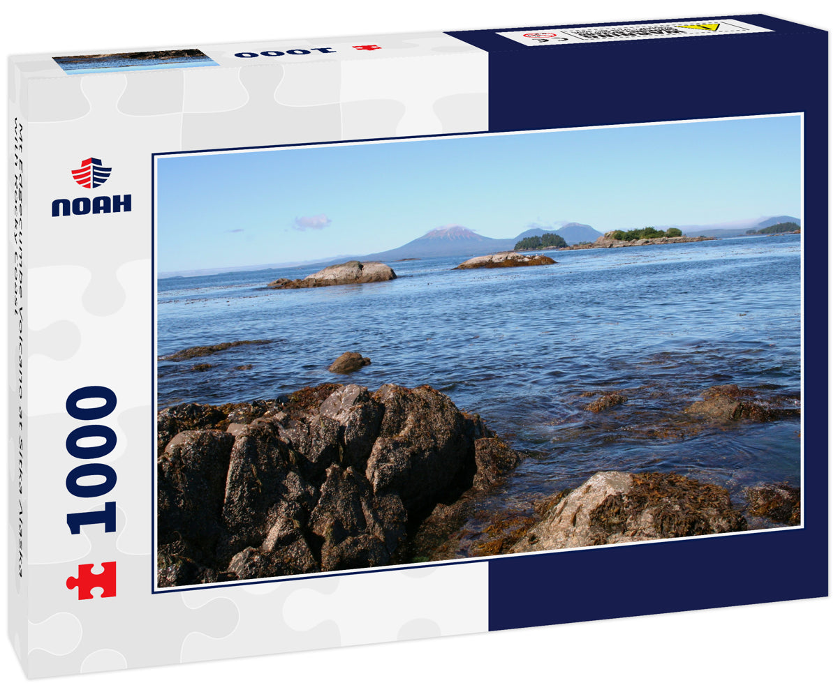 Mt Edgecumbe Volcano at Sitka Alaska with Rocky Coast