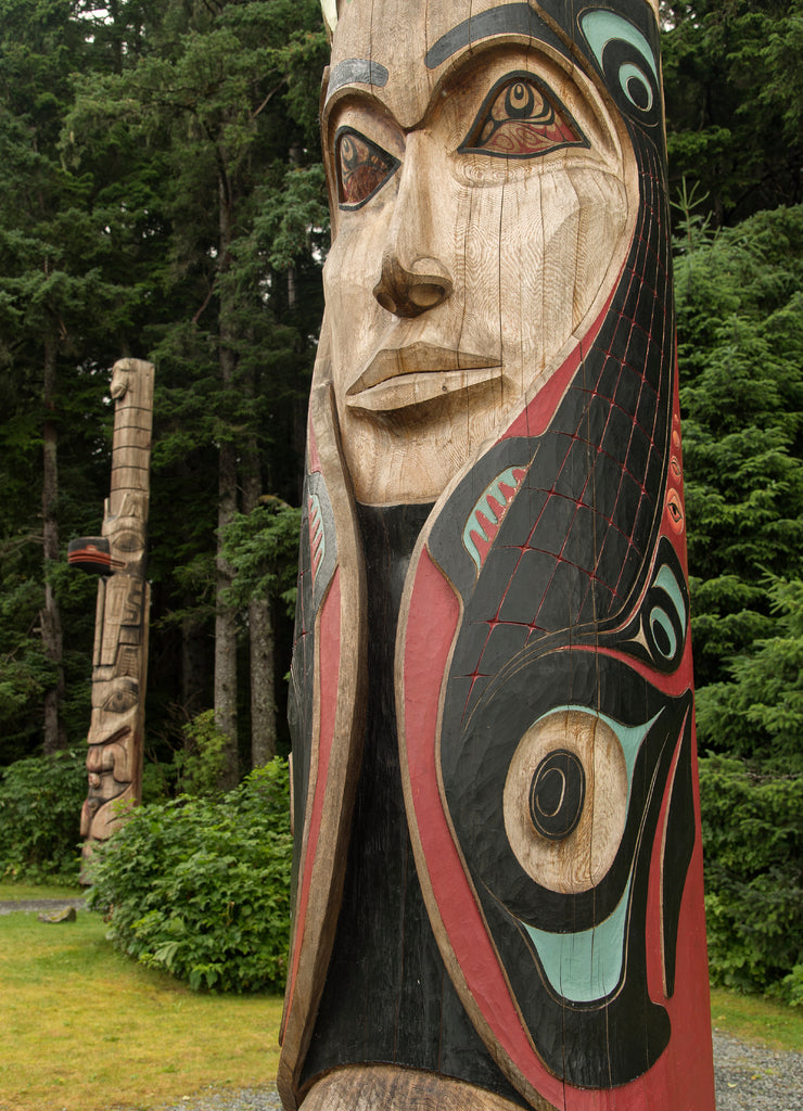Totem poles in Sitka National Historical Park, Sitka, Alaska