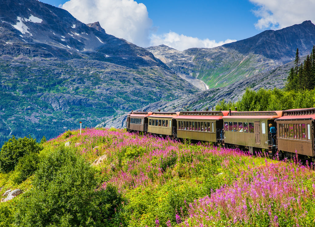 Skagway, Alaska. The scenic White Pass & Yukon Route Railroad