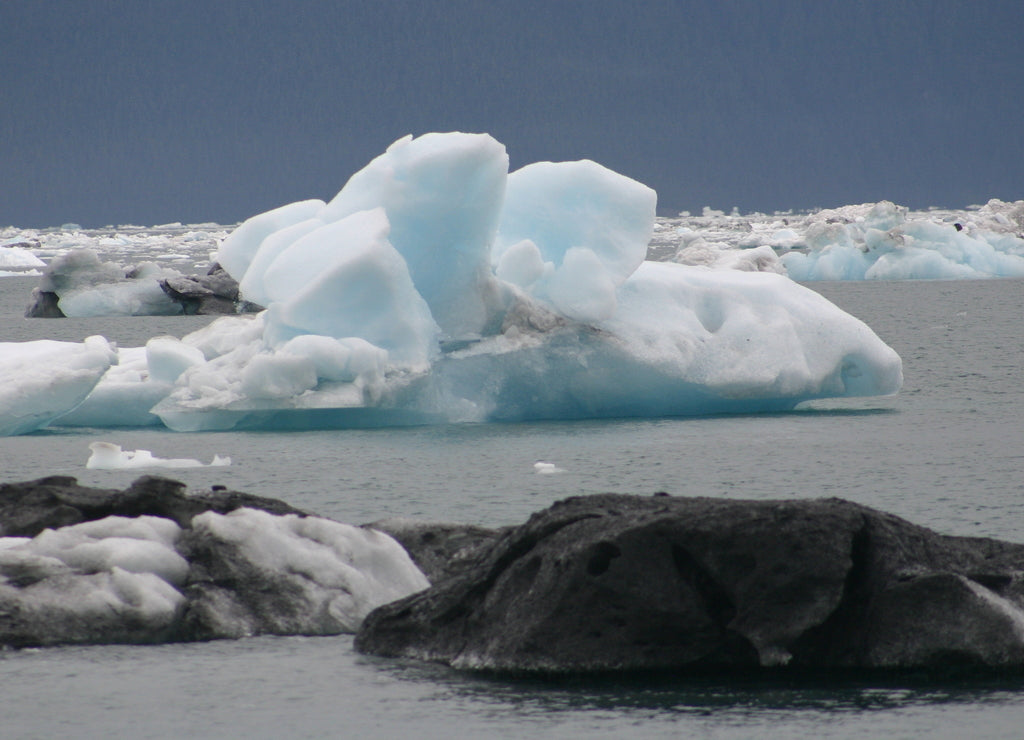 Beautiful Iceberg in Alaska calved from the Columbia Glacier Near Valdez, Alaska