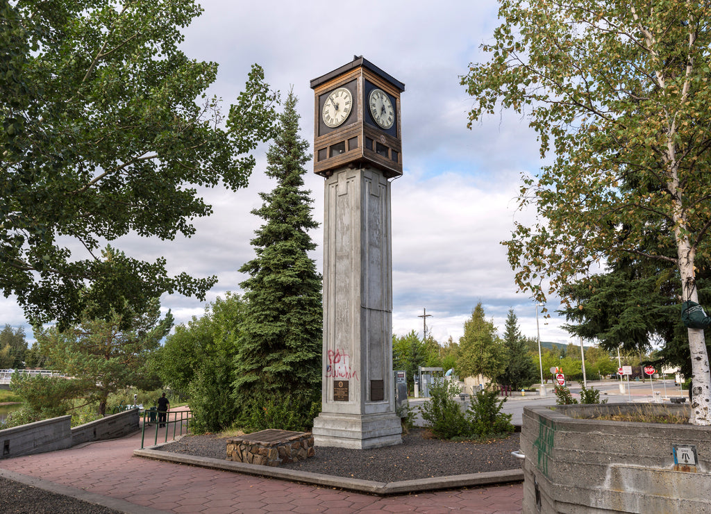 The city center of Fairbanks, Alaska