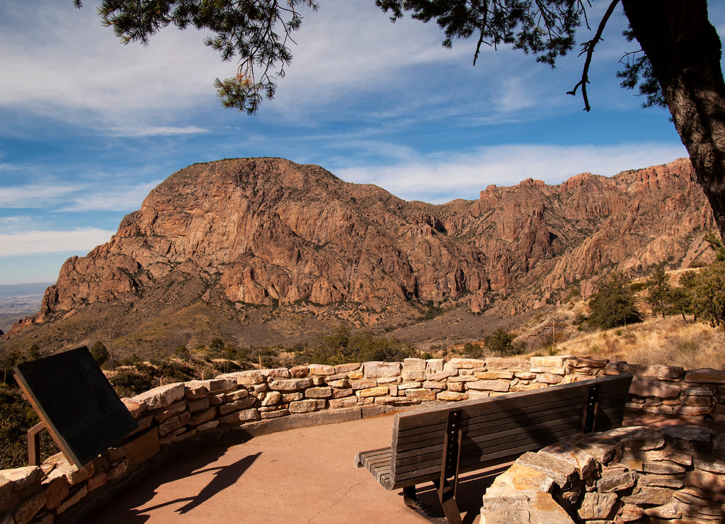 Vernon Bailey Peak from Chisos Basin; Big Bend NP; Texas