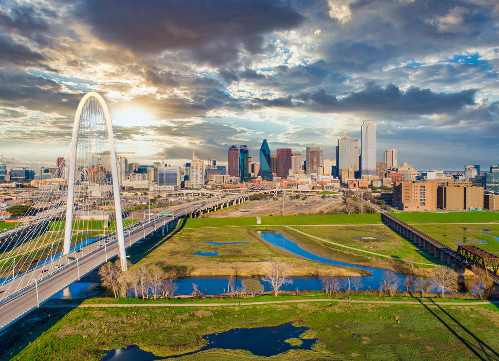 Dallas Texas Texas Downtown Drone Skyline Aerial