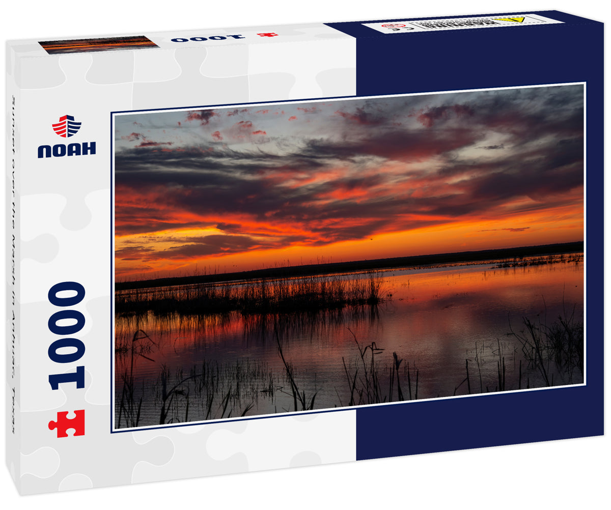 Sunset over the Marsh in Anhuac, Texas
