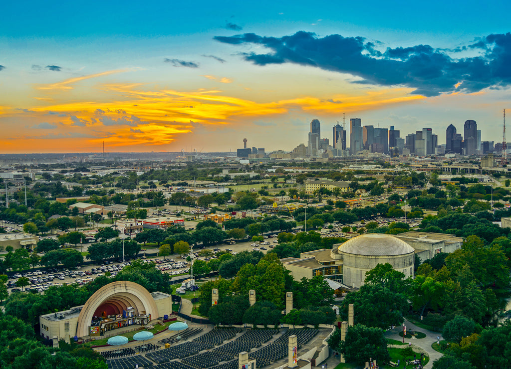 Dallas Skyline Sunset, Texas