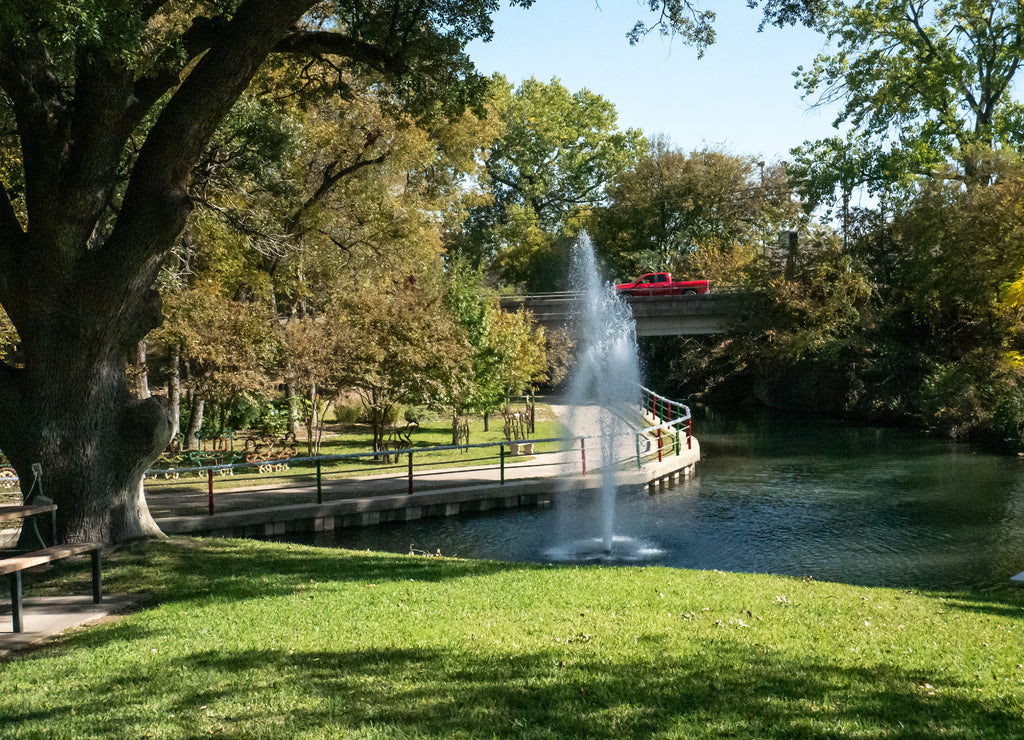 Park Fountain in Granbury Texas