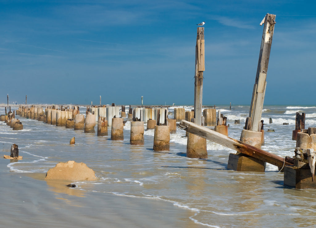 Hurricane damage: Home in Galveston Texas caused by hurricane Ike, which came ashore near Galveston on Sept. 13, 2008 pounded the city with waves, wind and debris for at least 12 hours