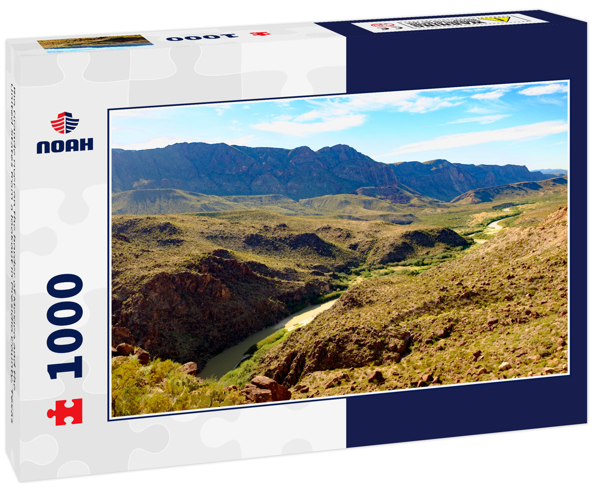 Rio Grande river on the border of Mexico and the United States from a lookout in Presidio County, Texas