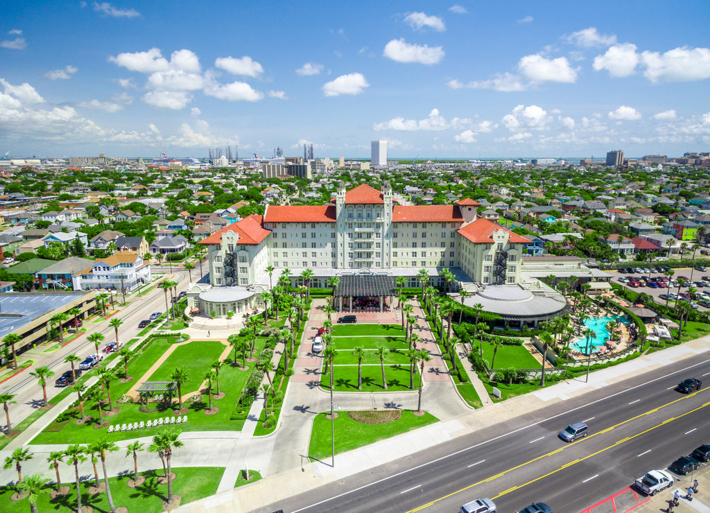 Aerial photo of Galveston Texas