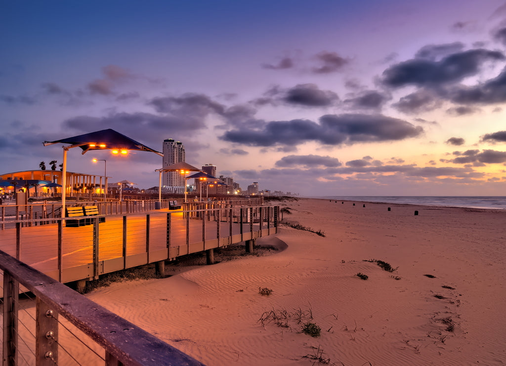 Public Boardwalk at Isla Blanca Park, South Padre Island, Texas USA