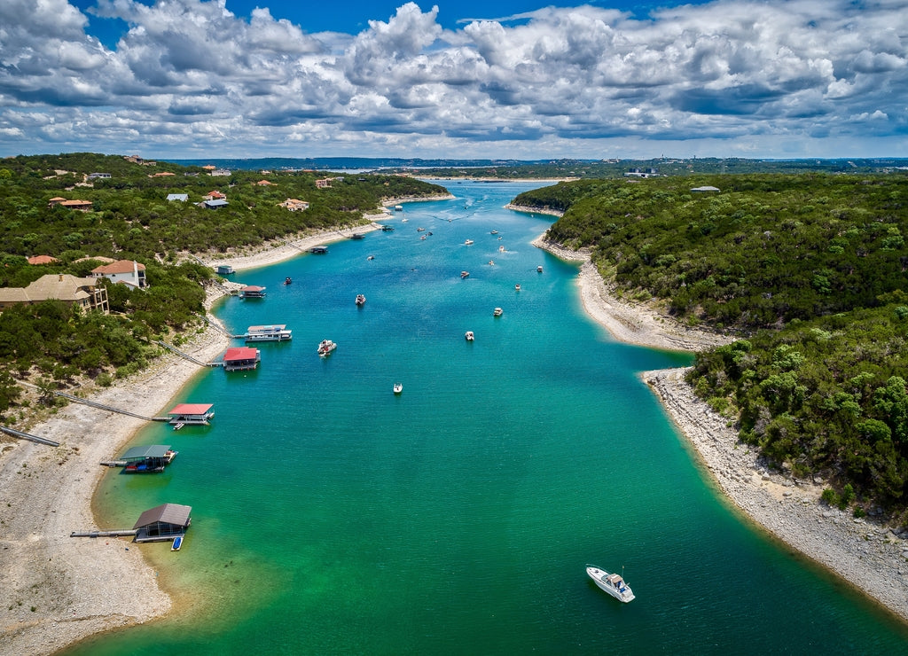 Boats On Lake Travis in Austin, Texas