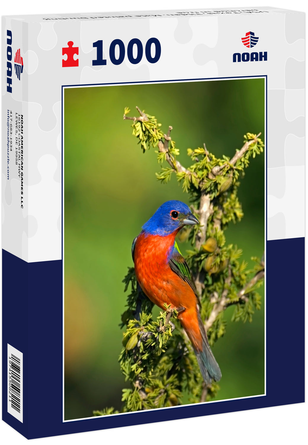 USA, Texas, Tilden. Male painted bunting perched in tree