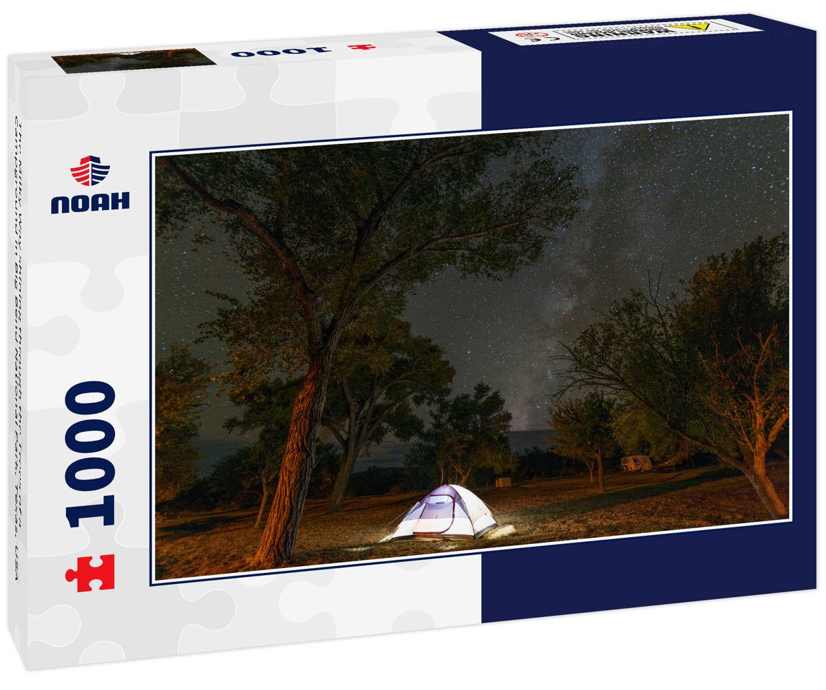 The Milky Way shining through the Trees of a Campground in Big Bend National Park, Texas, USA