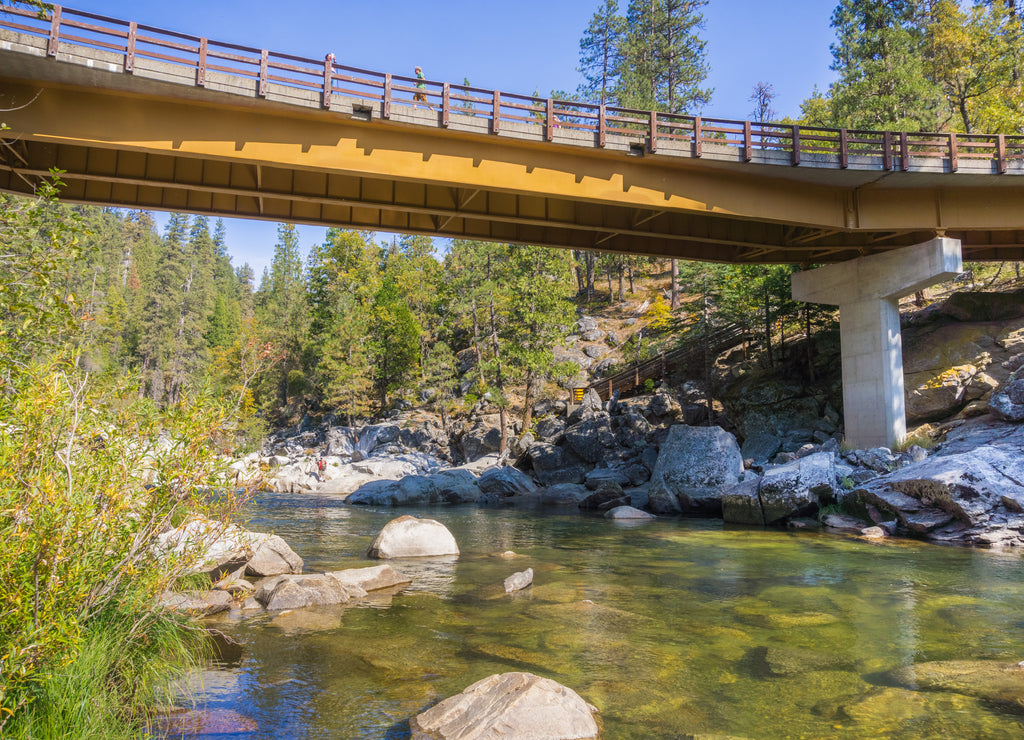 Bridge over Stanislaus River, Calaveras Big Trees State Park, California