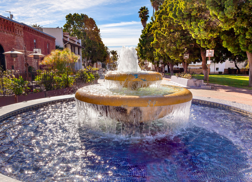 Large Mexican Tile Fountain Ventura California