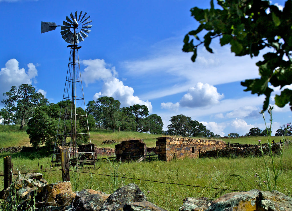 Late 1800's and mid 1900’s windmill, Telegraph Road, Calaveras County, California