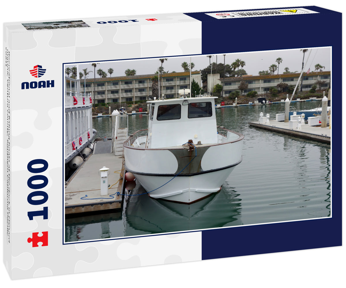 Recreational and fishing boats at the dock in Oxnard marina, Ventura county, Southern California Pacific coast