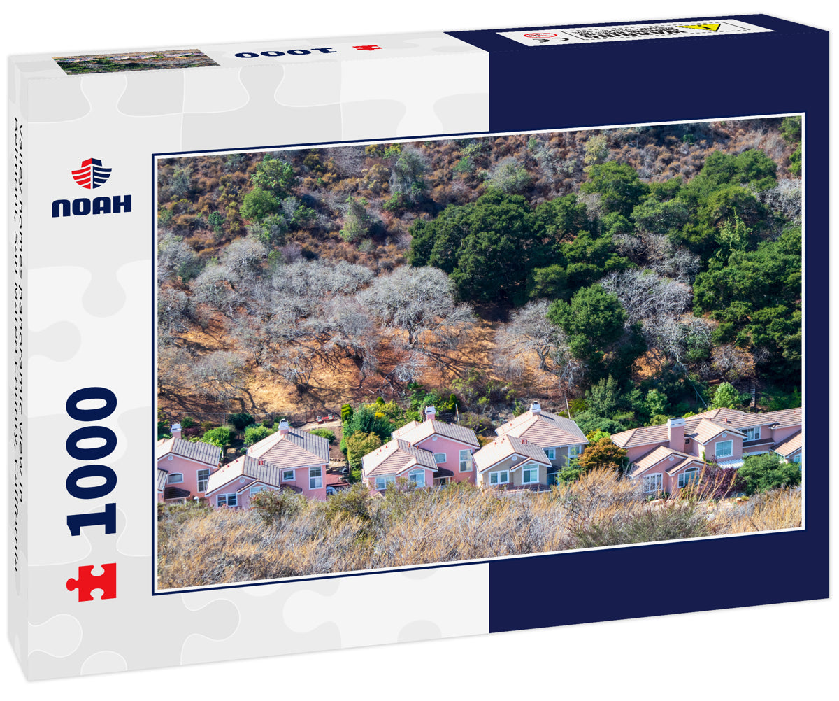 Valley homes panoramic view in Belmont, San Mateo County, California