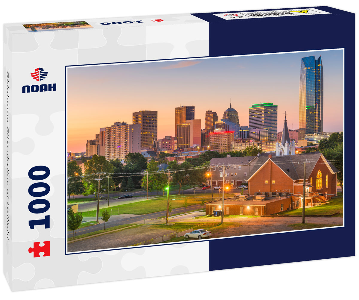 Oklahoma City, skyline at twilight