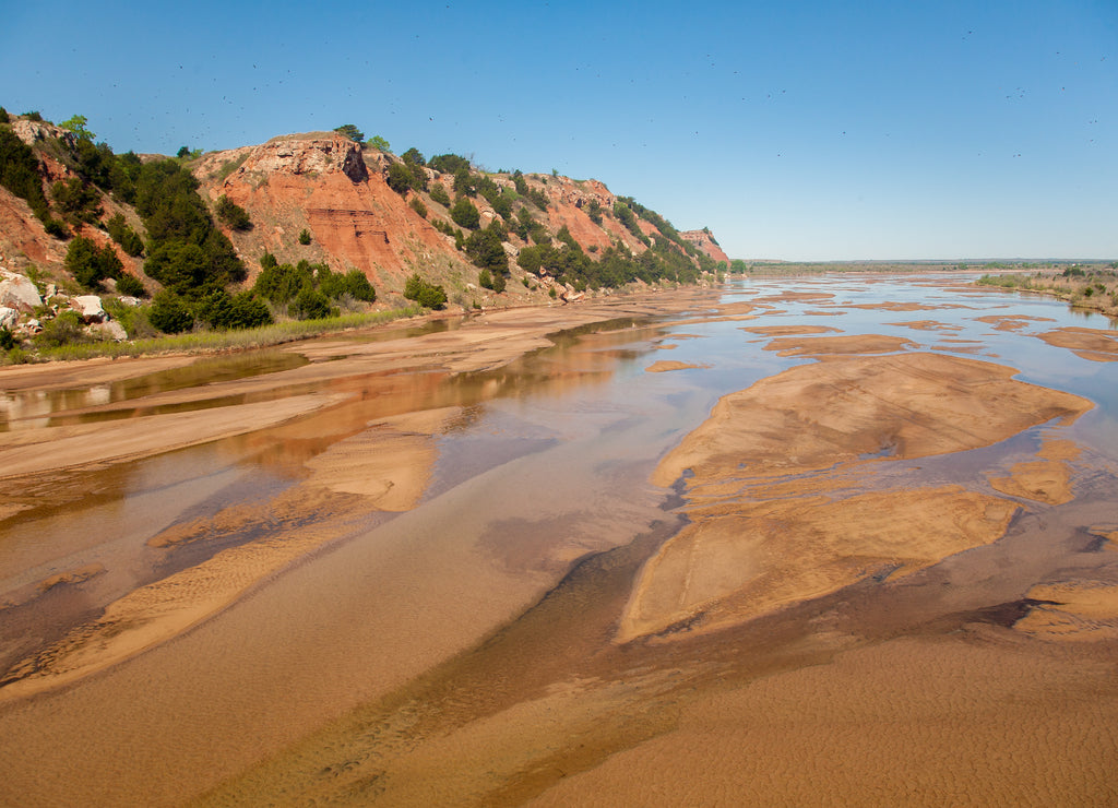 A shallow river near Woodward, Oklahoma