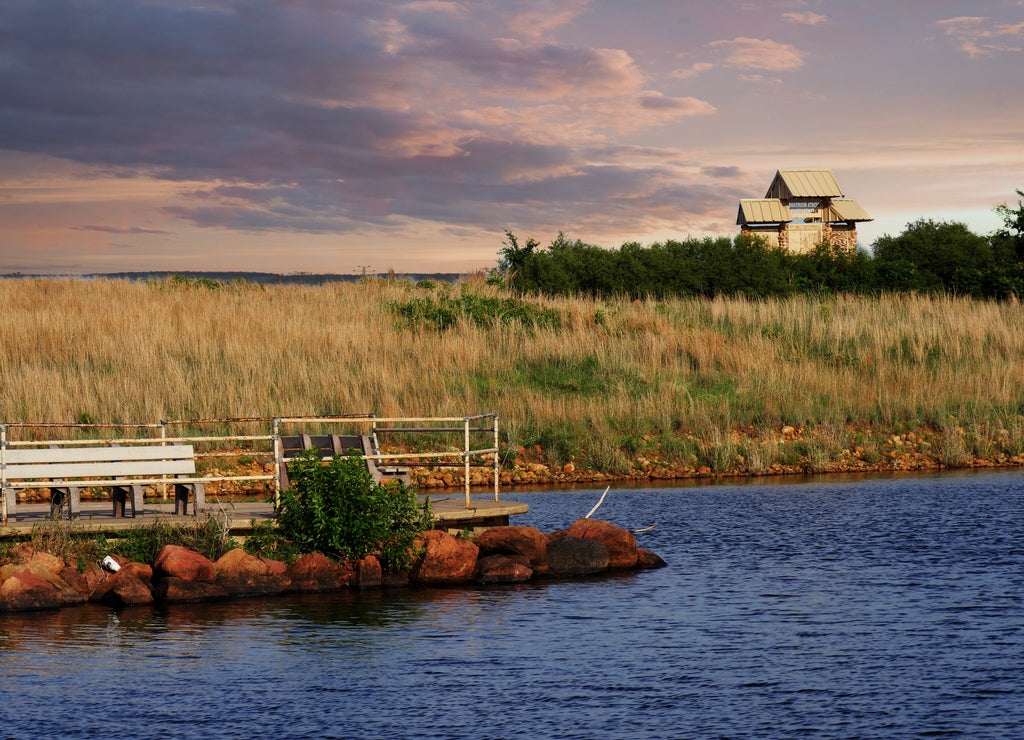 Lake Elmer Thomas with a view of the dock at Comanche County, Oklahoma