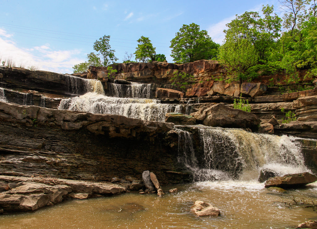 Beautiful waterfall in Osage County, Oklahoma