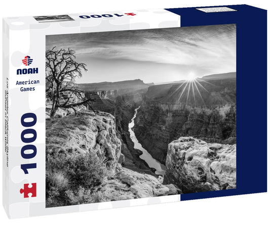 Noah Jigsaw Puzzle Los Angeles California Skyline Sunset in black white 1000 pieces