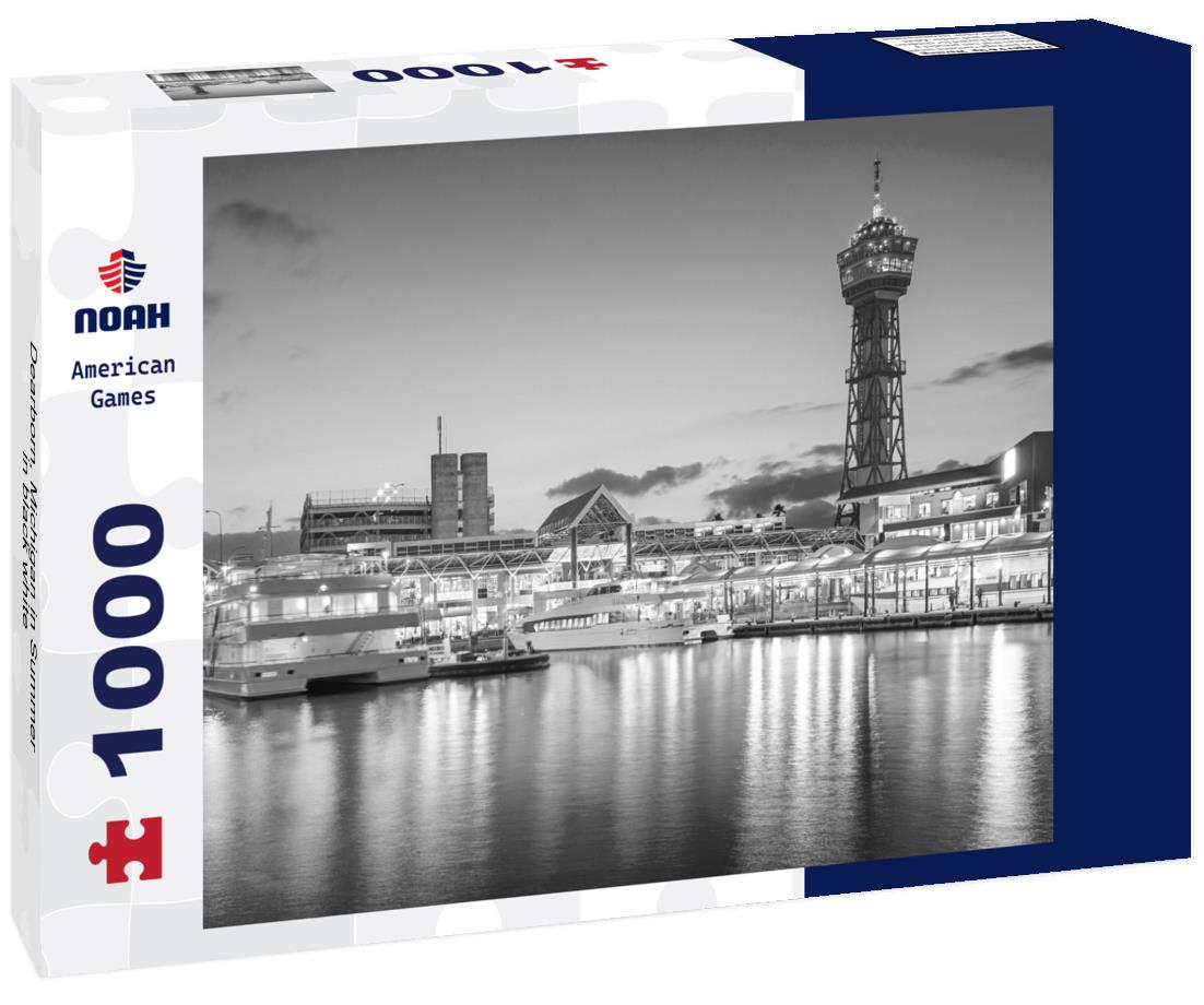 Noah Jigsaw Puzzle Dearborn, Michigan in Summer in black white 1000 pieces