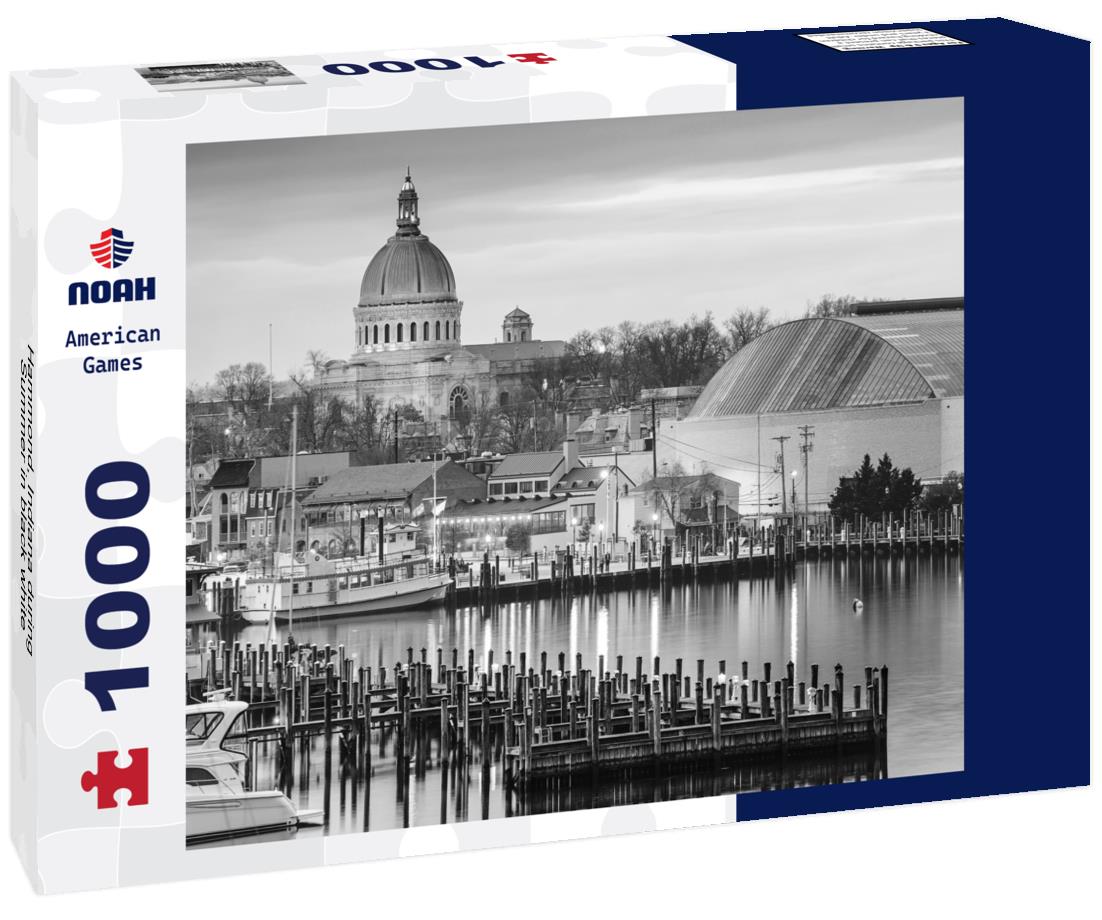 Noah Jigsaw Puzzle Hammond, Indiana during Summer in black white 1000 pieces