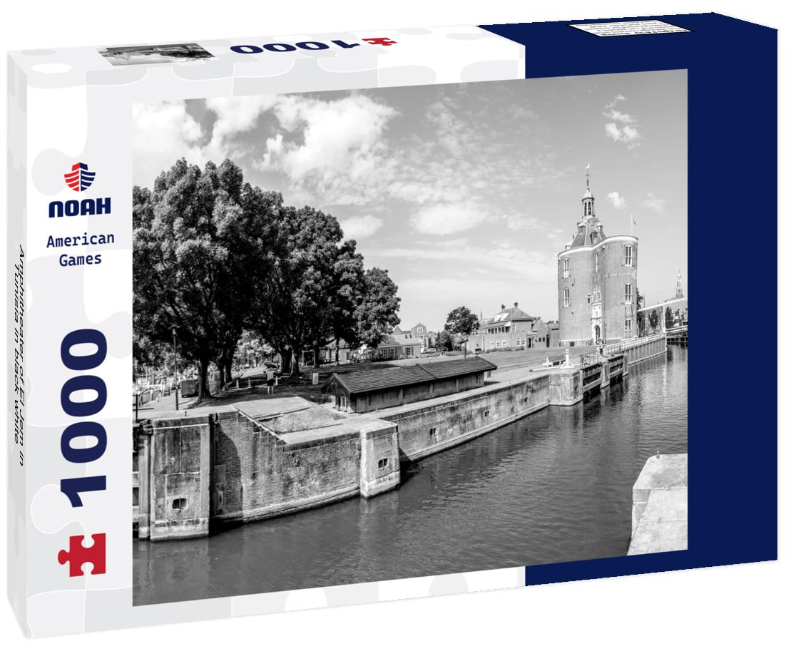 Noah Jigsaw Puzzle Amphitheater of El Jem in Tunisia in black white 1000 pieces