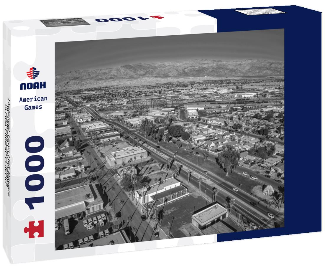 Noah Jigsaw Puzzle Historical Town Hall Square in Zamosc City, Poland, on the UNESCO list in black white 1000 pieces