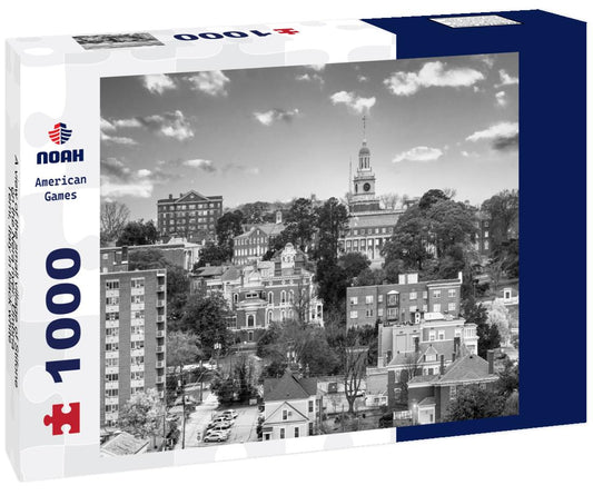 Noah Jigsaw Puzzle A view of the small village of Stifone, on the Nera river. Umbria, Terni, Italy in black white 1000 pieces