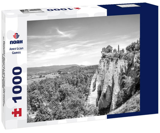 Noah Jigsaw Puzzle Beautiful Round Lake near Plummer in Heyburn State Park, Benewah County, Idaho in black white 1000 pieces