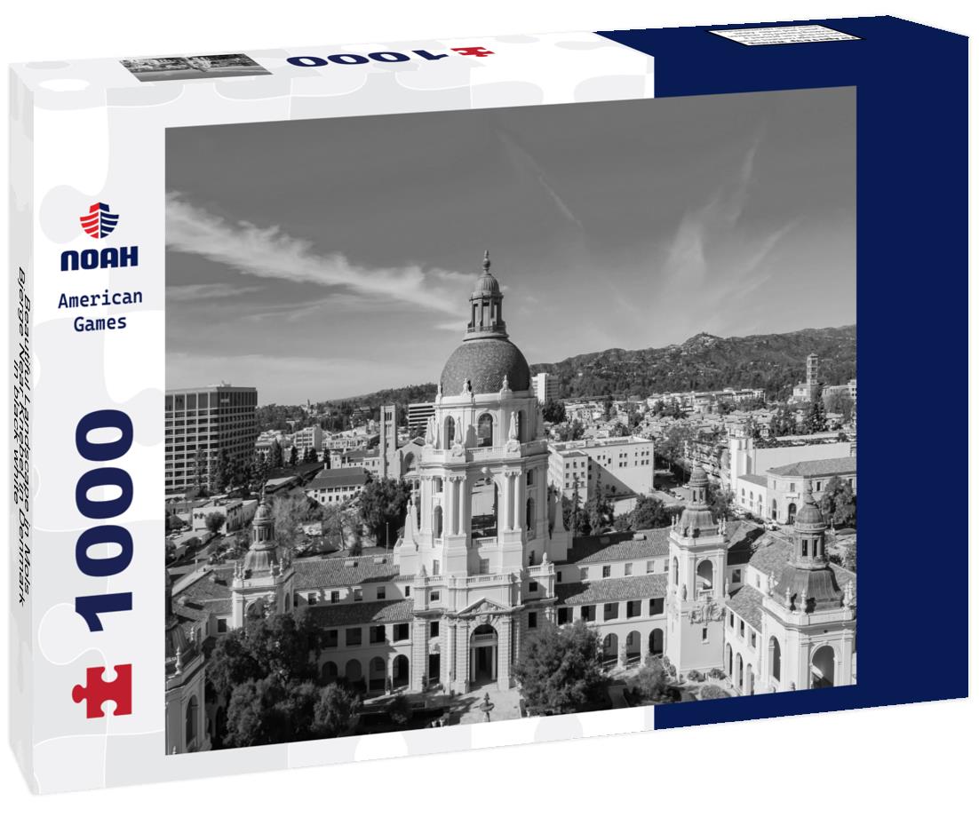 Noah Jigsaw Puzzle Beautiful Landscape in Mols Bjerge Near Knebel in Denmark in black white 1000 pieces