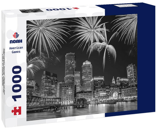 Noah Jigsaw Puzzle Afternoon aerial view of the city of Fremont, California, USA in black white 1000 pieces