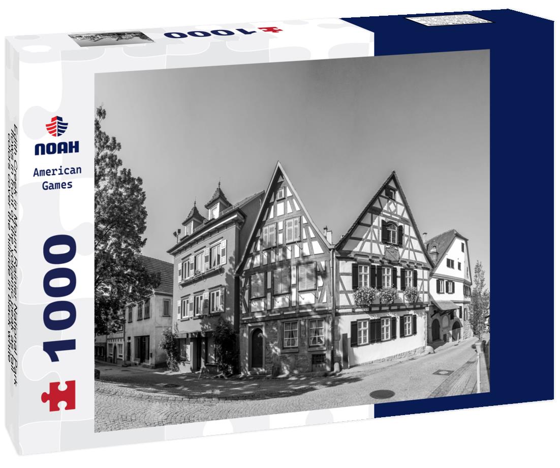 Noah Jigsaw Puzzle Edith Creek in Mount Rainier National Park flows in front of the volcanic peak as fall colors cover the hillside in black white 1000 pieces