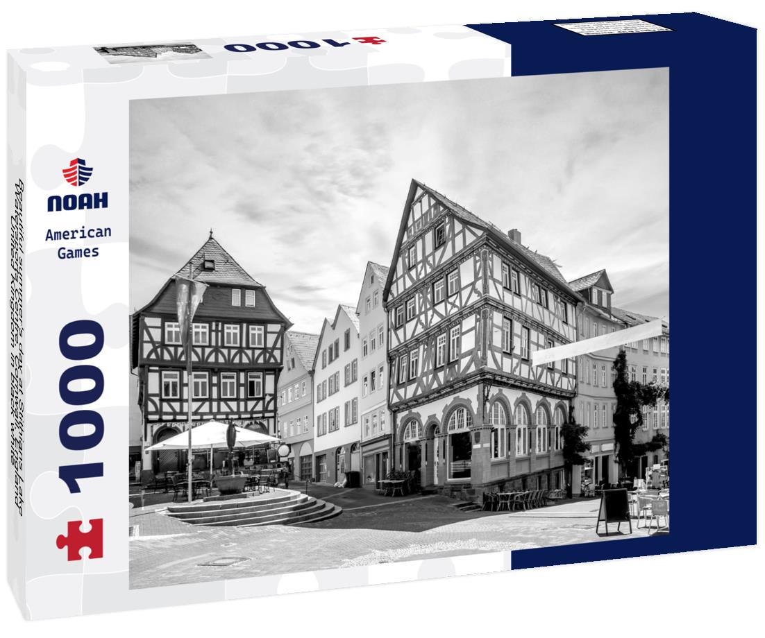 Noah Jigsaw Puzzle Beautiful summer's day at Stithians Lake Watersports Centre, Cornwall, England, United Kingdom in black white 1000 pieces