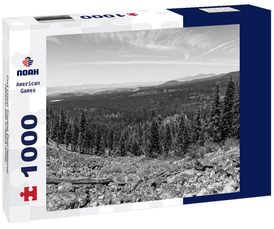 Noah Jigsaw Puzzle Fort Union Trading Post National Historic Site in black white 1000 pieces