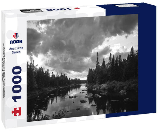 Noah Jigsaw Puzzle Aerial View of the Twin Cities Suburb of Prior Lake, Minnesota in black white 1000 pieces