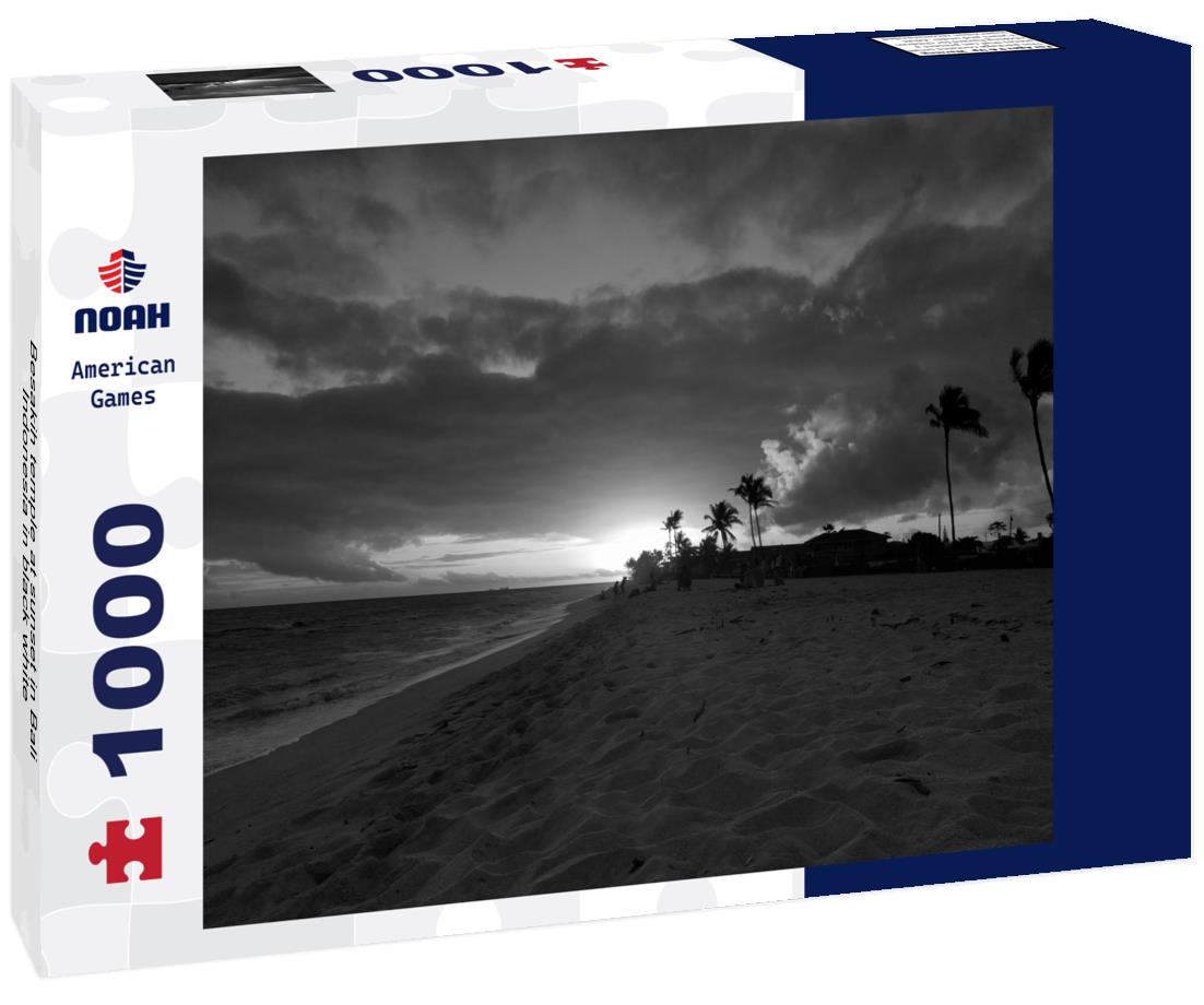 Noah Jigsaw Puzzle Besakih temple at sunset in Bali, Indonesia in black white 1000 pieces