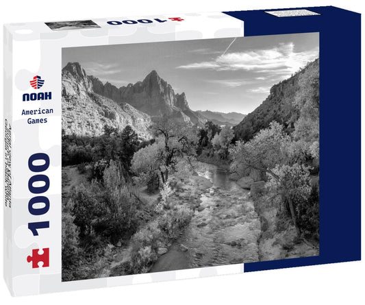 Noah Jigsaw Puzzle Aerial view of Atlanta suburb of Marietta, Georgia in black white 1000 pieces