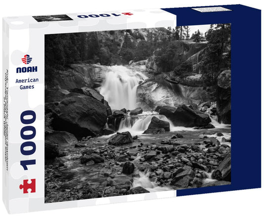 Noah Jigsaw Puzzle Kofu, Yamanashi, Japan downtown cityscape and monument tower in black white 1000 pieces