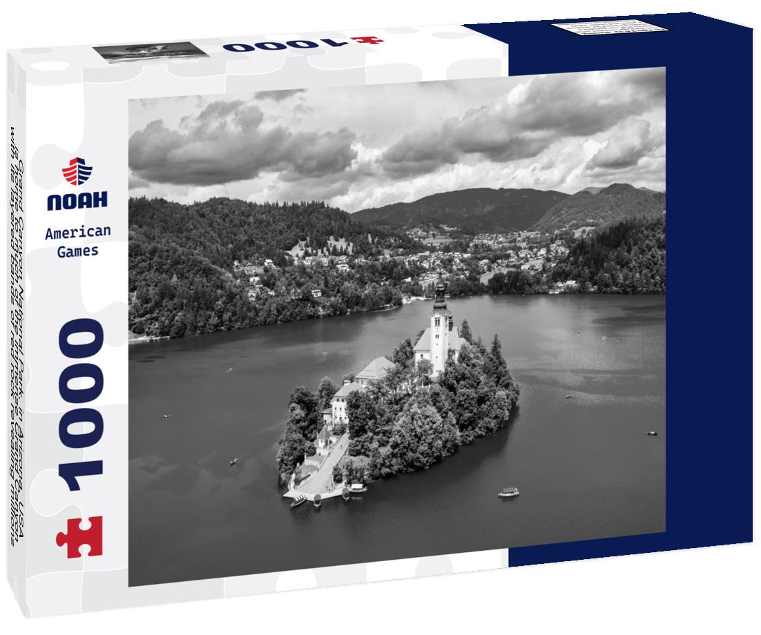 Noah Jigsaw Puzzle Grand Canyon National Park, in Arizona, USA, is home to much of the immense Grand Canyon, with its layered bands of red rock revealing millions of years of geological history in black white 1000 pieces