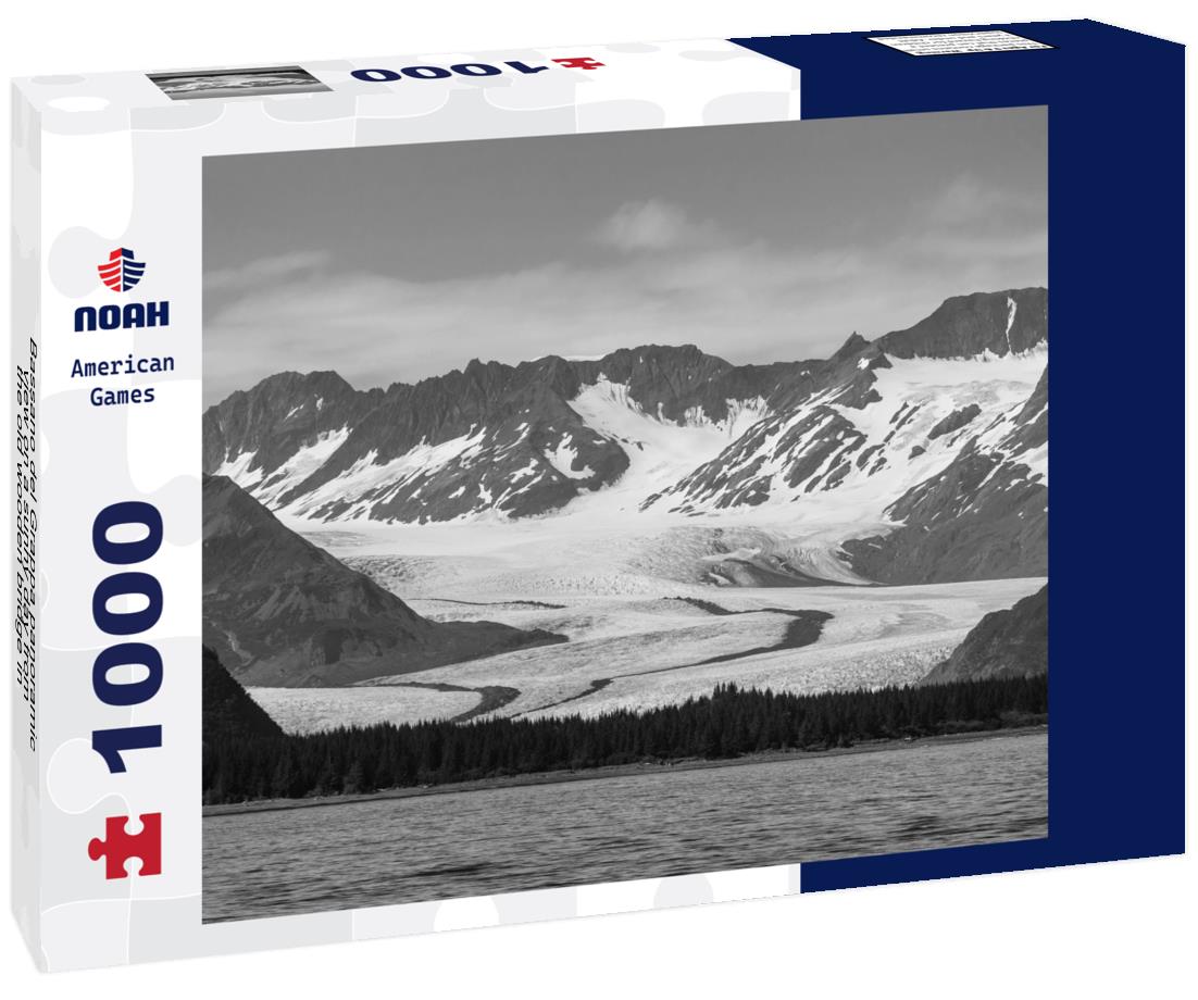 Noah Jigsaw Puzzle Bassano del Grappa panoramic view on a sunny day from the old wooden bridge in black white 1000 pieces