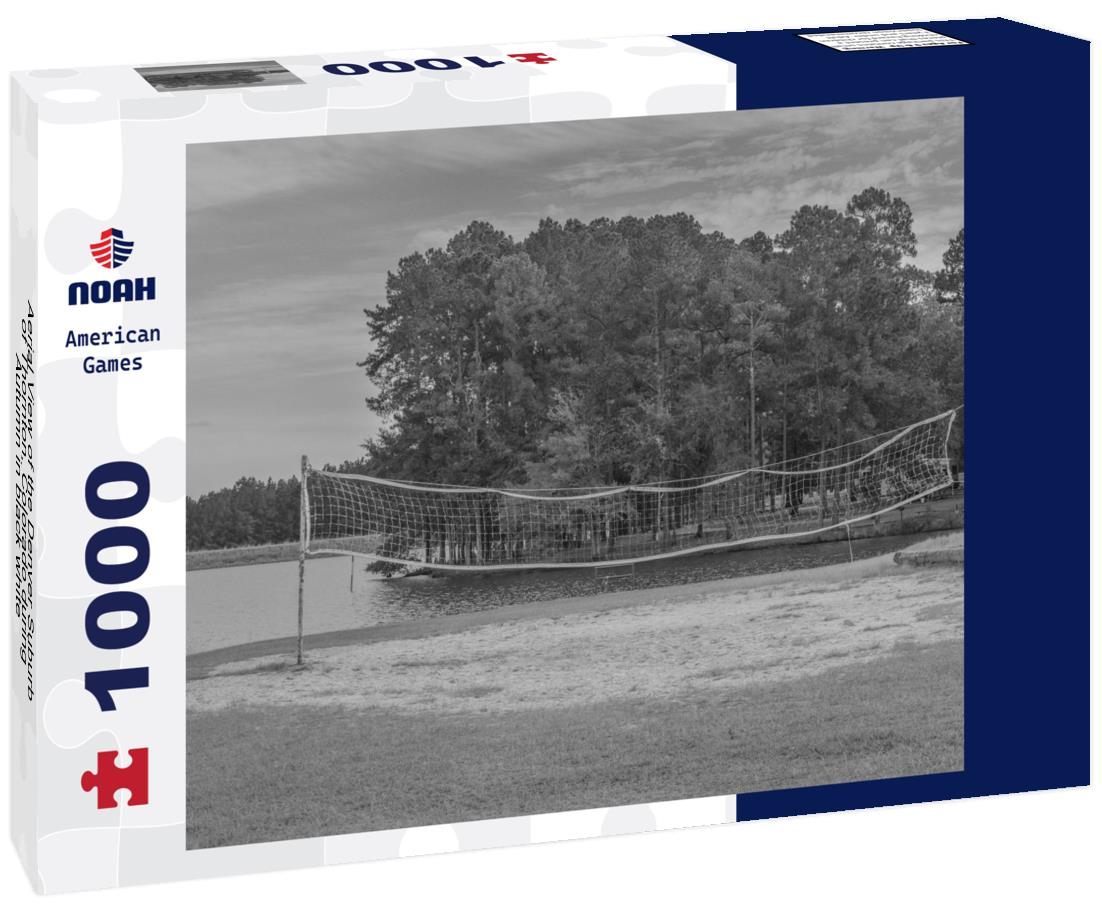 Noah Jigsaw Puzzle Aerial View of the Denver Suburb of Thornton, Colorado during Autumn in black white 1000 pieces