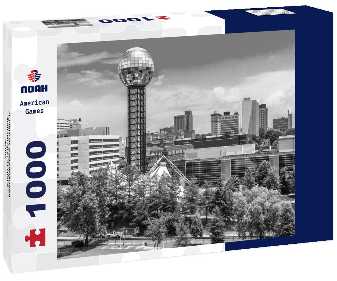 Noah Jigsaw Puzzle A view of Schaffhausen, Switzerland in black white 1000 pieces